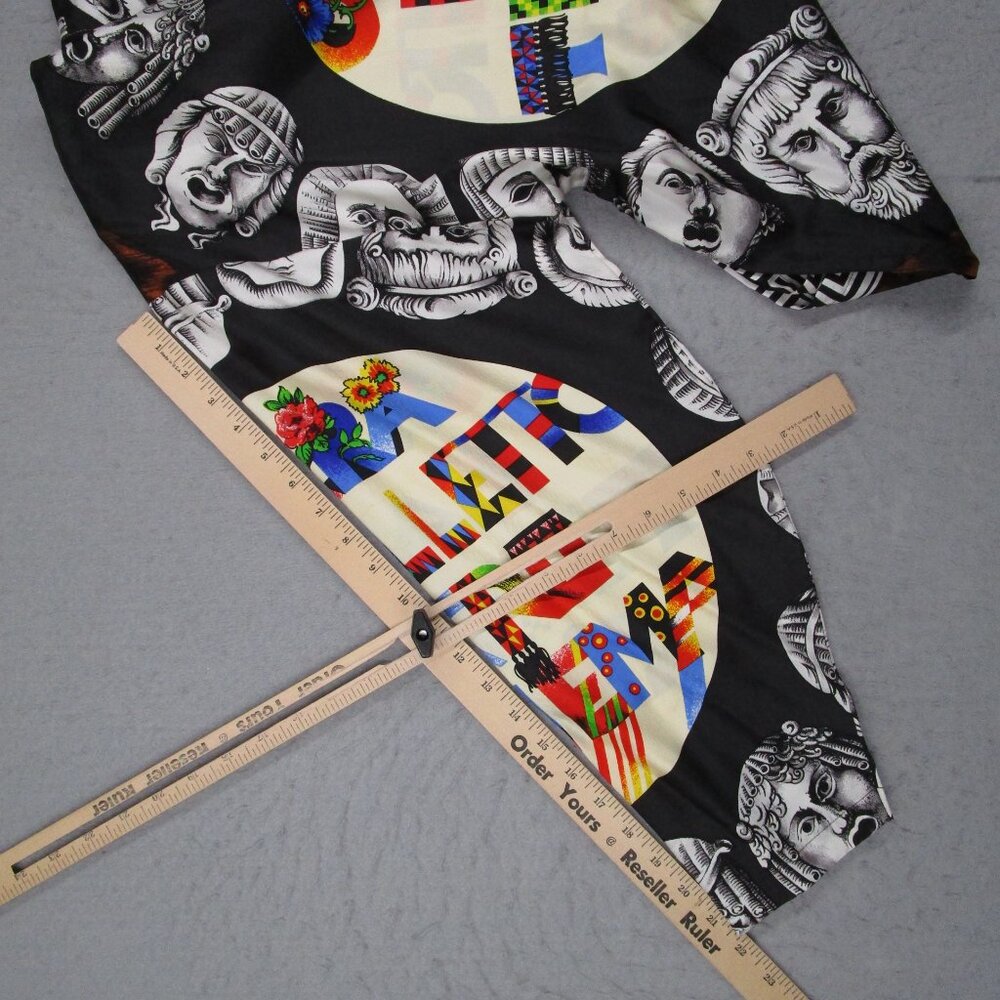 Gianni Versace Shirt Mens Large Opera Balleto Teatro Silk 90s Custom READ* - Picture 12 of 14